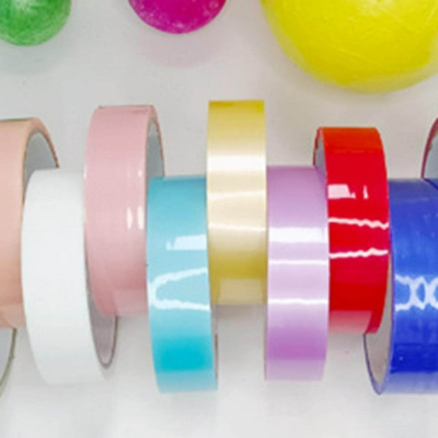Langgg Funny Decompression Toys Creative Sticky Ball Rolling Tapes for Game Red