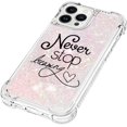 thumbnail image 6 of Compatible with iPhone 14 Pro Max Case Glitter for Girls Women Cute Liquid Floating Quicksand Shockproof Bumper Silicone Clear Case for iPhone 14 Pro Max 6.7 inch Never Stop YB, 6 of 12