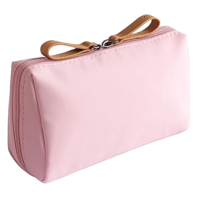 Cosmetiquera para Maquillaje, Bolsa de Cosméticos de Viaje, Bolsa de Cosméticos, Estuche de Cosméticos de Viaje, Mini Bolso Portátil, Bolsa de Cosméticos Impermeable con Compartimentos, Rosa