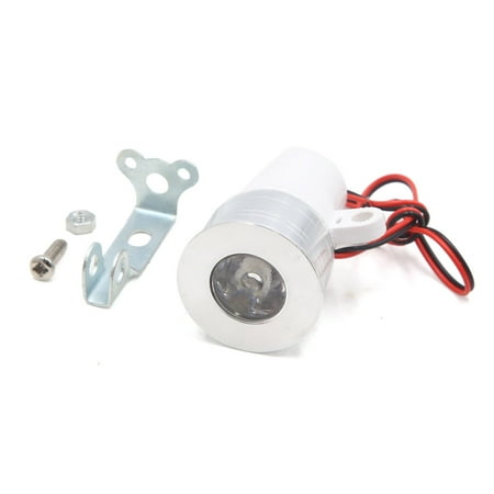 Spotlight Bracket - White Headlight Spotlight Indicator Light w Bracket for Motorcycle Motorbike