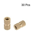 thumbnail image 3 of Tuercas de inserción estriadas, M3 x 10mm(L) x 5mm(OD) Kit de assortimento de latón de rosca hembra 30 piezas, 3 of 3