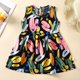 thumbnail image 3 of Odeerbi Niñas Verano Algodón Vestido Tanque Floral Vestido Sol Sin Mangas A-Vestido Sin Mangas de Princesa, 3 of 3