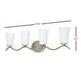thumbnail image 4 of AA Décor 4 Light Bathroom Vanity Lighting with White Glass Oil Rubbed Bronze - 9.5"H x 34.6"W x 5"D, 4 of 5
