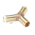 thumbnail image 2 of Conector de espiga en Y de latón de 10mm o 3/8" ID Uxcell, 5 piezas, 12mm, 2 of 5