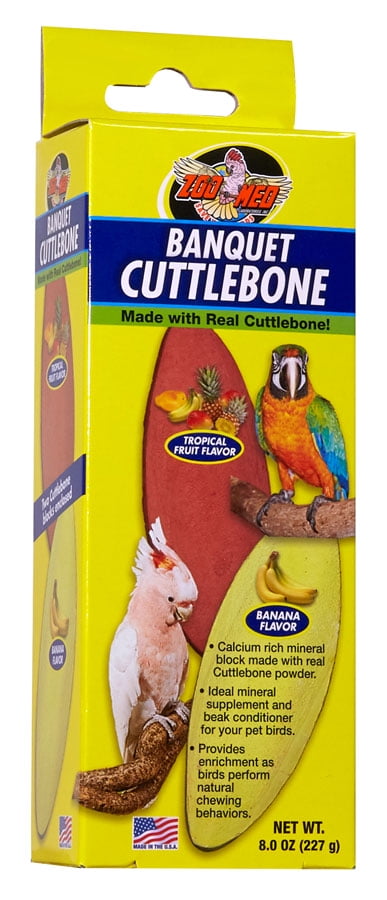 Zoo Med Large Powdered Banquet Cuttlebone Tropical Fruit & Banana Flavor 8 Oz