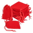 thumbnail image 1 of Uxcell 20 piezas Bolsas de Terciopelo con Cuerdas 2 x 2.8 Pulgadas Bolsas de Regalo para Joyería, Rojo, 1 of 7