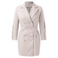thumbnail image 1 of Vedolay Blazer Jackets for Women Womens Blazers for Work Casual Open Front Long Sleeve Work Office Jackets,Beige M, 1 of 5