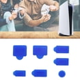 thumbnail image 4 of Methold 7 piezas Consola de juegos Puerto de alimentación Tapones antipolvo Cubiertas Tapas Equipo de jugador Videojuegos y accesorios Azul, 4 of 6