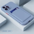 thumbnail image 1 of Silicone Wallet Phone Case For iPhone 15 14 13 12 11 Pro Max Card Slot Shockproof Protection Cover 14 Plus 13 Pro Max Accessory, 1 of 7