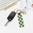 thumbnail image 5 of Wukai Happy Watermelon Print Leather Car Keychain, Universal Key Fob Keychain, Leather Key Chain Holder for Men and Women,360 Degree Rotatable, 5 of 5