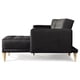 thumbnail image 4 of Sala Modular Doble Chaise Makora Brandon con Memory Foam y Respaldo Ajustable Lino Negro, 4 of 7