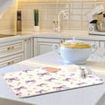 thumbnail image 6 of Dish Drying Mat Kitchen Pad Large Counter Absorbent Dish Mats Drainer Pastel Lavender Bows, 6 of 8