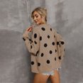 thumbnail image 3 of Mnyycxen Women's Open Front Cardigan Sweater Chunky Long Sleeve Polka Dot Sweater Coats Ribbed Knit Causel Outwear, 3 of 7