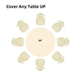 thumbnail image 4 of (6-pack) Heavy Duty Plastic Table Covers Tablecloth (Reusable) (Round 84"), 4 of 7