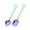 PP.Purple, variant on 2PCS Stainless Steel Shovel Spoons - Long Handle for Dessert, Coffee, Tea Leaf ,Fun and Cute Design - Strong and Easy to Clean - Ideal for Home, Kitchen, Hotel, Canteen Silver