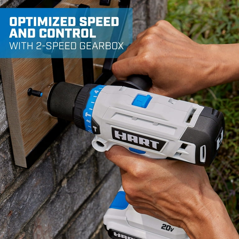 HART 20 Volt 1 2 inch Cordless Hammer Drill Kit Gen2