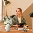 thumbnail image 3 of Artificial Peony Flower Bouquets, Mixed Flower Foliage Bunches, Cosmug Home Floral Centerpiece, for Vase Styling, Dining Table Layout and Living Room Display, White, 3 of 6
