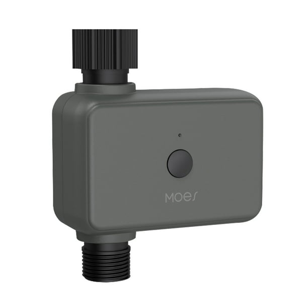 Pisexur - Temporizador de riego inteligente para hombres, con Bluetooth, temporizador programable para manguera de agua con retardo por lluvia, para jardín exterior (alcance de 15 m/50 pies), electró