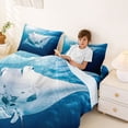thumbnail image 3 of Feelyou Underwater Fish Full Size Sheets for Men Women Kids, Sea Tropical Animal Bed Sheets, Blue, 4pcs, 3 of 5