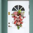 thumbnail image 4 of Guirnalda de la puerta delantera de Navidad Guirnalda colgante de Navidad en forma de lágrima con Swag decorativo para la decoración del Soledad Corona colgante de puerta, 4 of 6