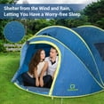 QOMOTOP Instant Tent 4Person Camp Tent, Auto Setup Pop Up Tent