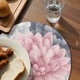 thumbnail image 4 of Round Placemats Pink Gray Flowers 15 inch Set of 6 Table Mats for Dining Table Spring Pastoral Heat Resistant Non-Slip Kitchen & Home Decorative Place Mat Set, 4 of 8