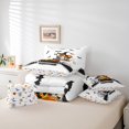 thumbnail image 5 of Feelyou Horror Ghost Child Bedding Comforter Set 7pcs, Pumpkin Bat Print Queen Bedding Sets, Gothic Halloween Theme Reversible Queen Sheet Sets, Lightweight Room Decor, 5 of 7
