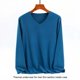 thumbnail image 5 of Guardurnaity Ropa interior térmica de invierno frío, camiseta elástica con cuello en V gruesa y holgada portátil, ropa informal cómoda, Tops Camisetas lago azul 5XL, 5 of 6