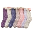 thumbnail image 2 of Pink Socks 7 Pairs Womens Fuzzy Socks Soft Winter Warm Cozy Soft Slipper Socks, 2 of 5