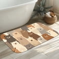 thumbnail image 4 of 1pc Bears Pattern Absorbent Non-Slip Bathroom Thickened Flannel Rug Decor,Soft,Quick Drying,Suitable For Indoor/outdoor Use,Bathrooms,Bedrooms,Kitchens,Terrace,Laundry Rooms,16"x24", 4 of 7