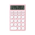 thumbnail image 1 of Calculadora de dibujos animados, calculadora de bolsillo pequeña, multifuncional, de mano, con pantalla grande, para escritorio, oficina, escuela, hogar, color rosa, 1 of 14