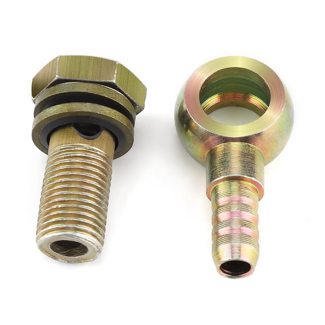 Pair of M12 * 1.25mm Motorcycle Refit Oil Cooler Fittings Plug M8 Ball Head Adapter