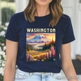 thumbnail image 5 of Artistic Mount Rainier Washington State T-Shirt, National Park Tee and Pacific Northwest Souvenir, 5 of 6