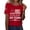 Red, variant on Women's 250 Anniversary Usa Shirt Usa Flag Graphic Print Short Sleeve Patriotic 4th Of July T-Shirt