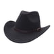 thumbnail image 4 of Sombrero de vaquero enrollable para primavera y otoño, versátil, clásico, para mujer y hombre, informal, de ala grande. Negro, 4 of 9