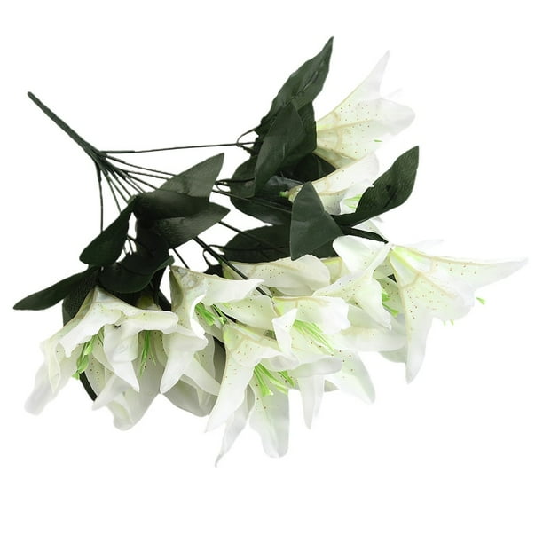MYG 45cm Stargazer Lillies 10 Head Flower Spray Bunch Lily
