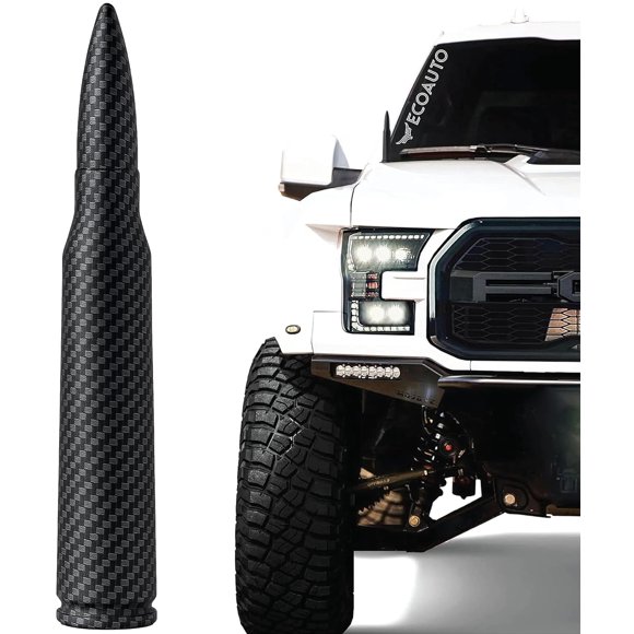 Antena EcoAuto Bullet 14cm de fibra de carbono para Dodge Ram Ford