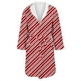 thumbnail image 4 of Women's Fleece Plush Robe Long Warm Plush Bathrobe Loungewear Jacket Printed Comfort Robe, 4 of 5