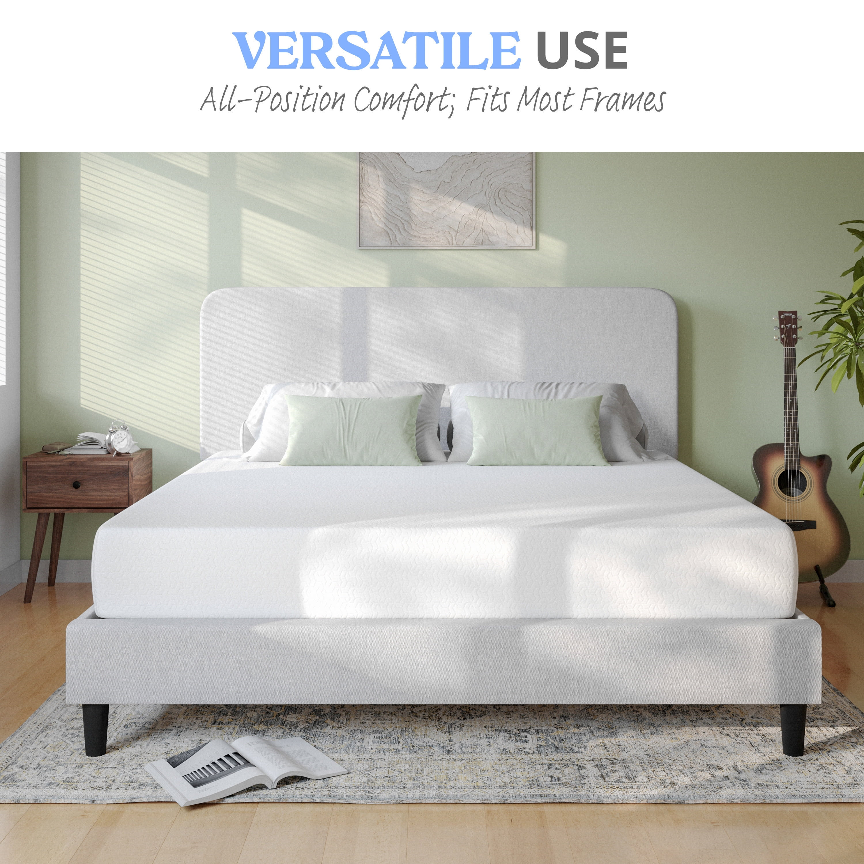 Emma + Oliver 4-Layer Memory Foam 10-Inch King Mattress in a Box with Green Tea Infusion, Air Circulation, Cooling Gel, and CertiPUR-US Certified Foam
