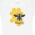 thumbnail image 4 of Inktastic Honeycomb Bee Happy Boys or Girls Baby Bodysuit, 4 of 5