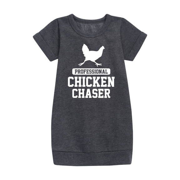 Instant Message - Professional Chicken Chaser - Toddler & Youth Girls Fleece Dress
