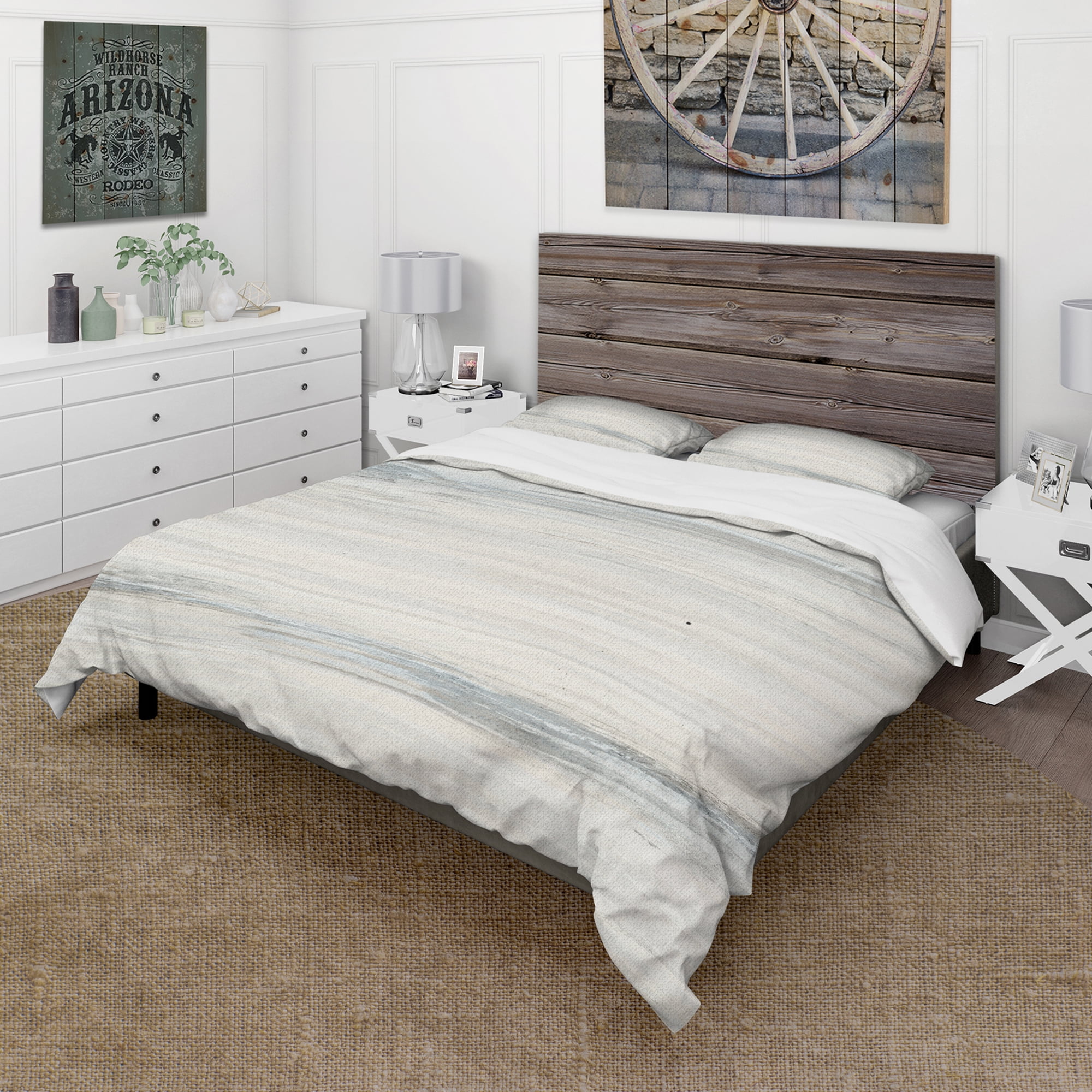 Designart 'Watercolor colorfields III' Modern & Contemporary Duvet Cover Set