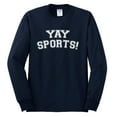 thumbnail image 2 of Wild Bobby YAY SPORTS! Sports Men Long Sleeve Shirt, Navy, 3X-Large, 2 of 5