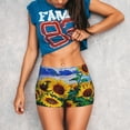 thumbnail image 3 of Lsque Landscape With Sunflowers Pattern High Waisted Biker Shorts for Women-Tummy Control Fitness Athletic Workout Running Yoga Gym Shorts,Moisture-Wicking-Medium, 3 of 9