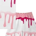 thumbnail image 4 of Ymyiu Baby Summer Clothes Boy Toddler Baby Boy Outfit Kids Shirt Tops + Shorts Set Party Summer Clothes 5T 6T (Pink,5-6 Years), 4 of 4