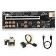 thumbnail image 1 of relayinert PCI-E 1X to 16X Adapter Card 6pin Power Port PCI- Converter Extender with USB Cable Mining Equipment Motherboard Black 1Set, 1 of 6