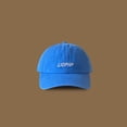 thumbnail image 1 of Retro Minority Fashion Design Matching Cotton Polyester Letter Embroidered Men Peaked Hat Women Baseball Cap Shading Hat Korean Style Cap BLUE, 1 of 8