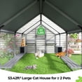 thumbnail image 4 of COZIWOW 108" Outdoor Large Cat Enclosure Wooden Kitten Catio Outside Cat House for Multiple Pets with Window Access Jumping Platforms,Gray, 4 of 17