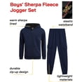 thumbnail image 2 of Quad Seven Boys' Sherpa Fleece Jogger Set - 2 Piece Fully Sherpa Lined Hoodie and Sweatpants (Size: 8-18), 2 of 7
