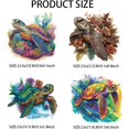 thumbnail image 2 of 4Pcs 4 Styles Ocean Theme Plastic Heat Transfer Film Logo Stickers Set for DIY T-Shirt Bags Hats Jackets Turtle 191~230x226~230mm 1pc/style, 2 of 9